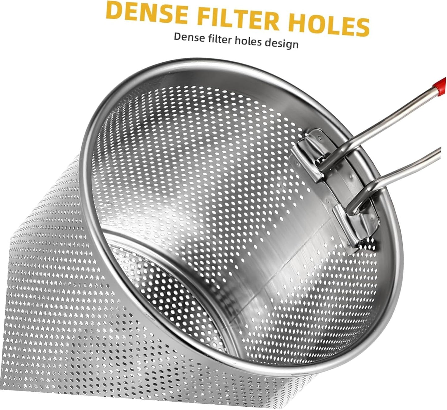 Heavy-Duty Stainless Steel Deep Fryer Pot 1200ml with Strainer