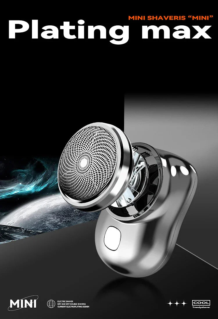 Mini Portable Electric Shaver 3-Blade | Type-C Fast Charging Pocket Razor with Long Battery Life | Random Color