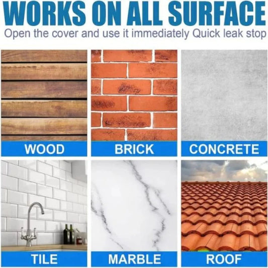 Hydra Waterproof Agent – Instant Leak Sealer for Walls, Floors, Roofs & Pipes | Clear, Paintable Sealant with Brush (250g)