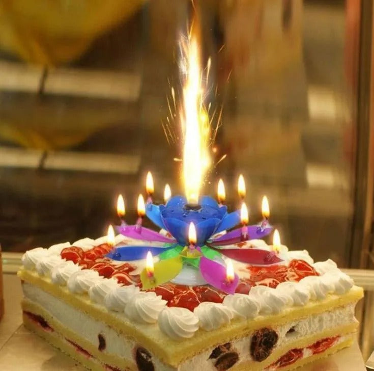 Melody Birthday Candle Musical Flower Random Color