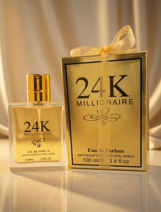 24K Millionaire: Liquid Gold Luxury Fragrance (100ML)