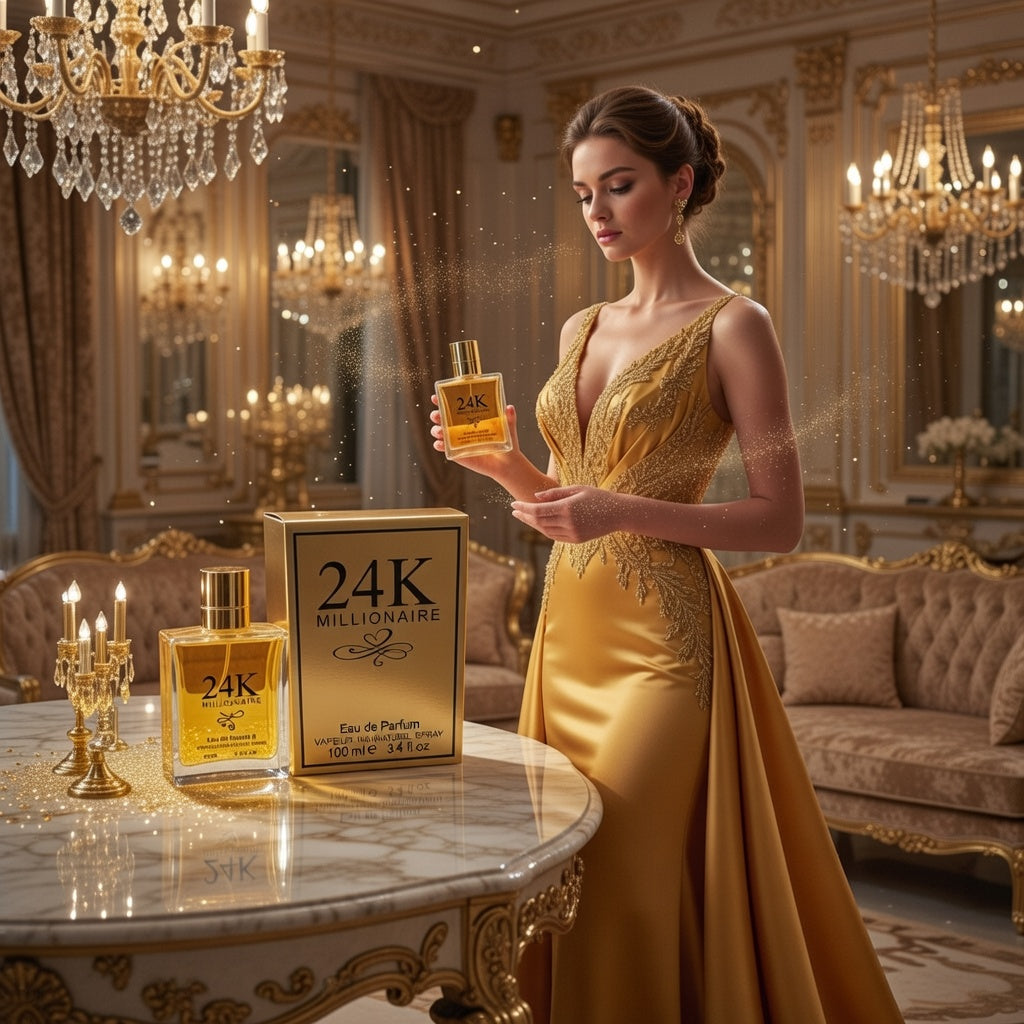 24K Millionaire: Liquid Gold Luxury Fragrance (100ML)