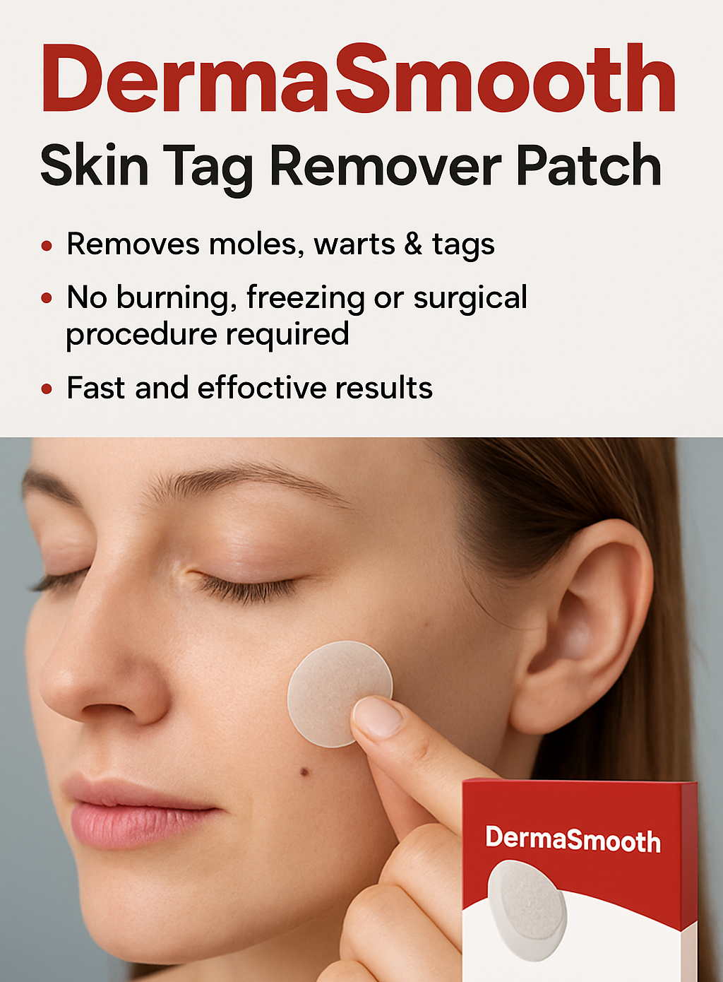 DermaSmooth Skin Tag, Moles & Warts Remover (72 Patches)