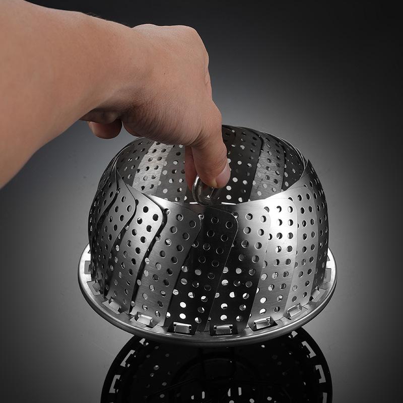Premium Stainless Steel Folding Vegetable Steamer Basket