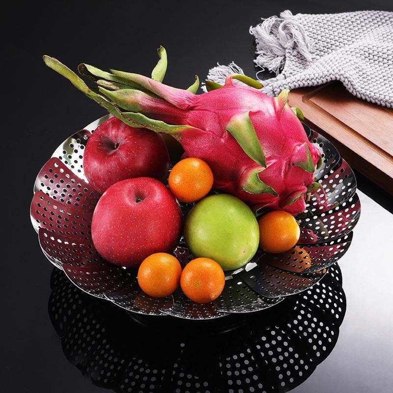 Premium Stainless Steel Folding Vegetable Steamer Basket