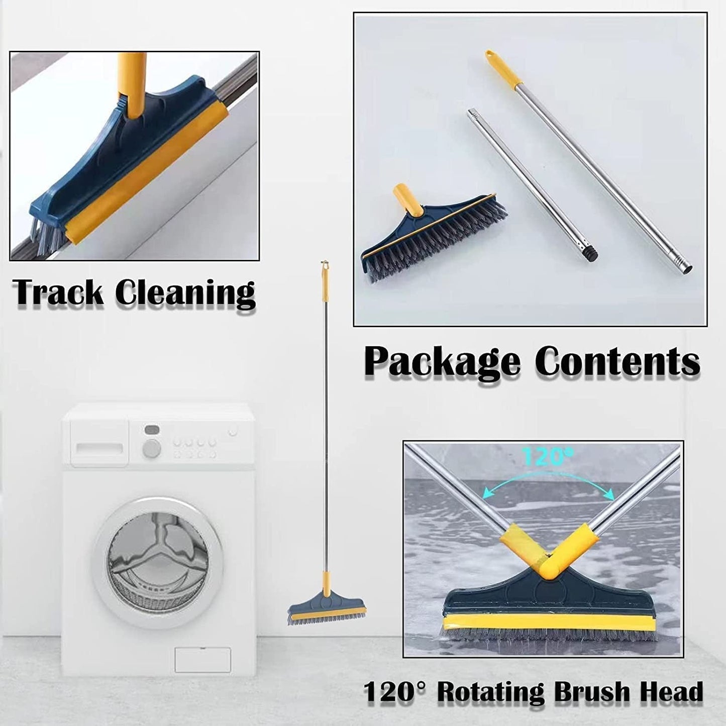 Multipurpose Cleaning Brush With 120° Rotatable Head
