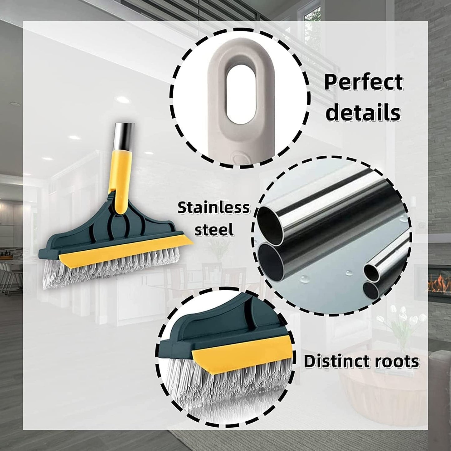 Multipurpose Cleaning Brush With 120° Rotatable Head