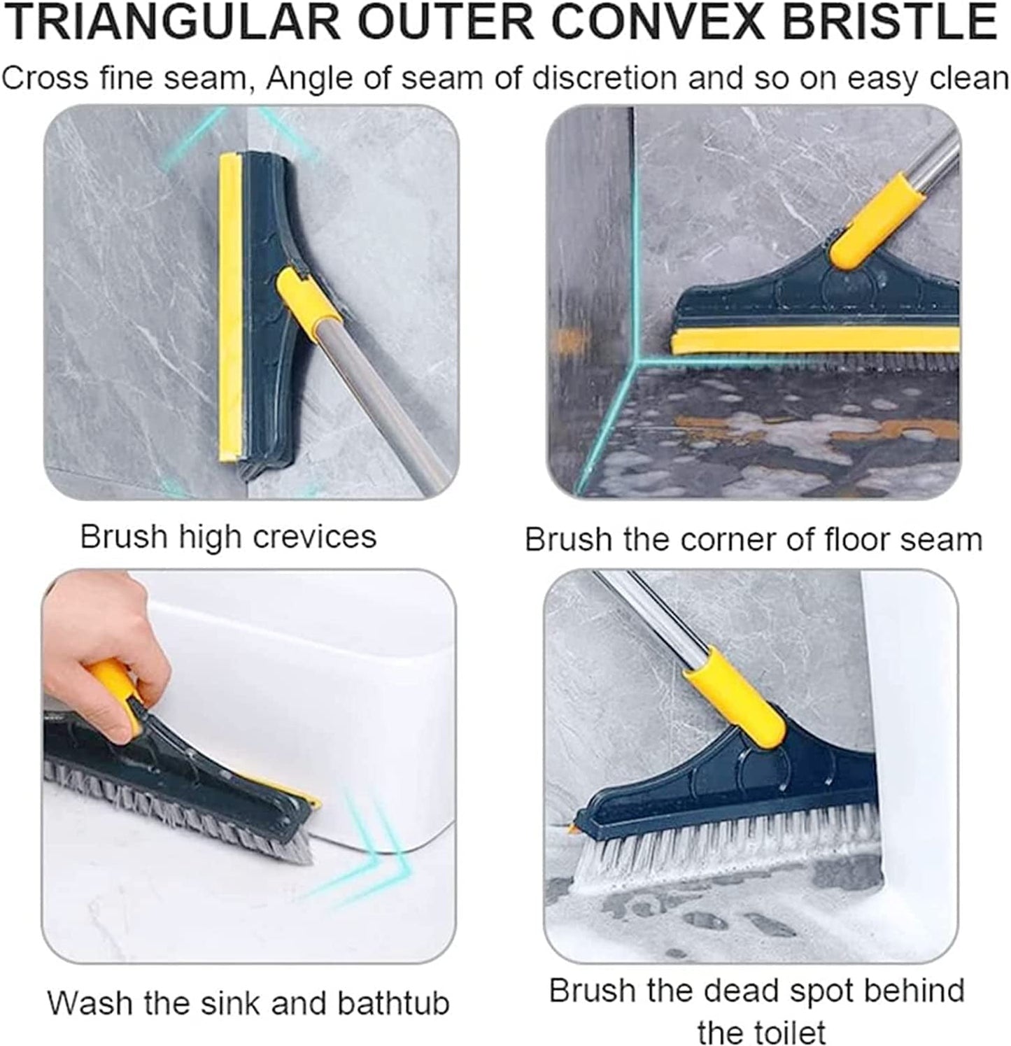 Multipurpose Cleaning Brush With 120° Rotatable Head