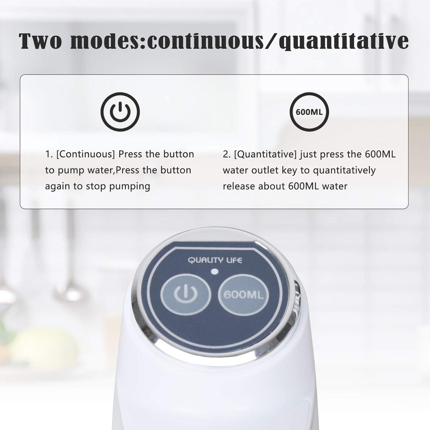 Intelligent Touch Electric Water Pump (Random Color)