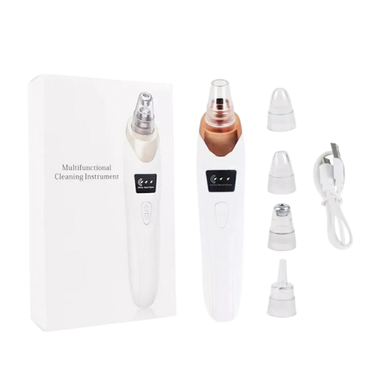 Electric Blackhead Remover | Rechargeable Pore Vacuum with 5 Interchangeable Heads