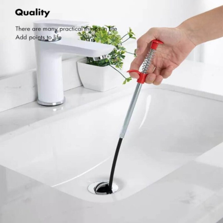 Metal Flexible Wire Drain Cleaner | Clog Remover (60 cm)