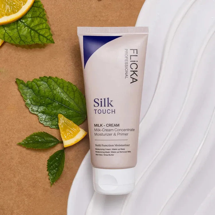 Flicka Silk Touch | 3‑in‑1 Moisturizer & Primer | Hydrating, Lightweight, Long‑Lasting | Pore Minimizer | 60g