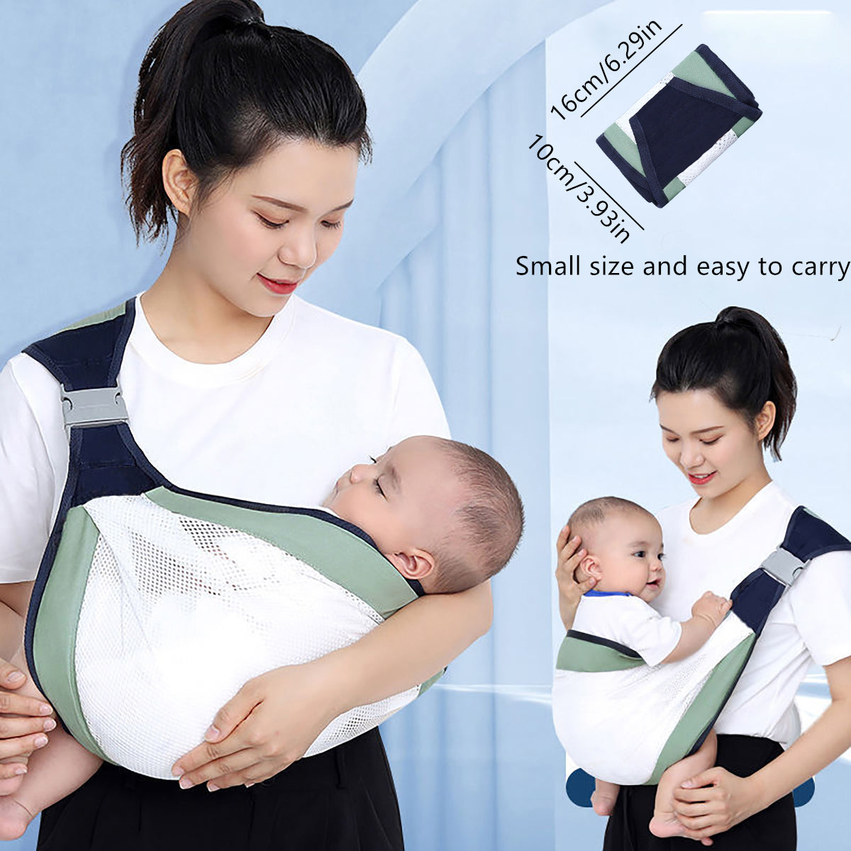 4-Season Breathable Baby Carrier for Newborns – Ergonomic Kangaroo Sling