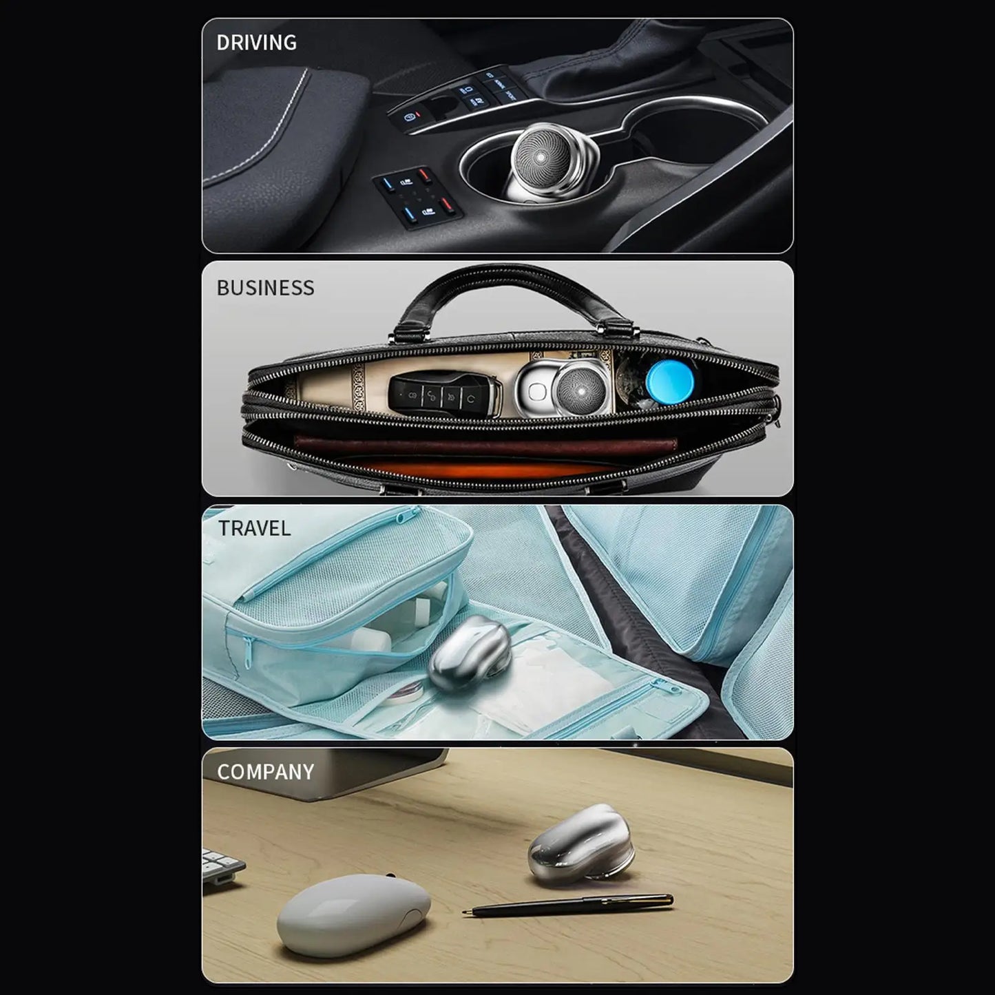 Mini Portable Electric Shaver 3-Blade | Type-C Fast Charging Pocket Razor with Long Battery Life | Random Color