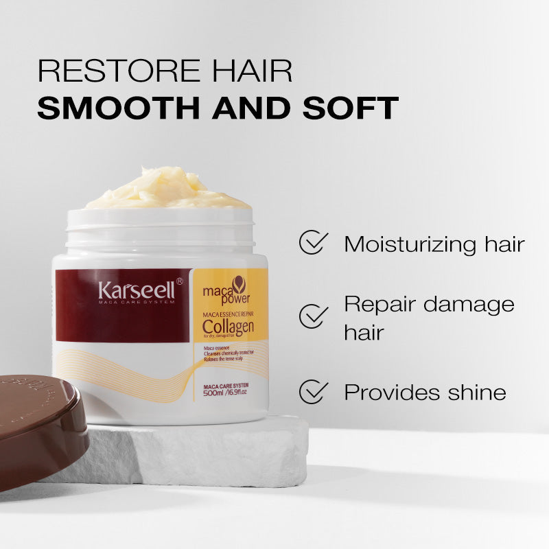 Karseell Collagen Hair Mask | Deep Repair, Shine & Strength (500ml)