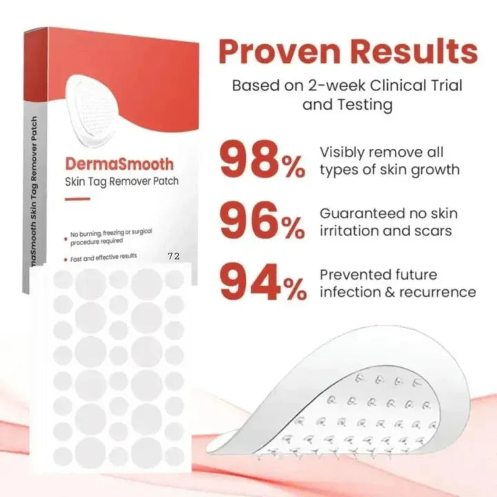 DermaSmooth Skin Tag, Moles & Warts Remover (72 Patches)