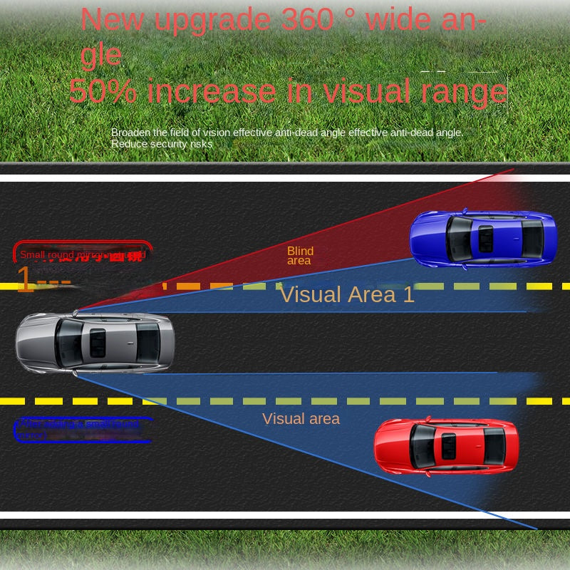 Universal Blind Spot Mirrors (2 Pcs) | Adjustable ABS Frame | Easy Install