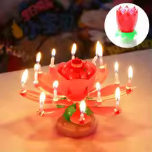 Melody Birthday Candle Musical Flower Random Color