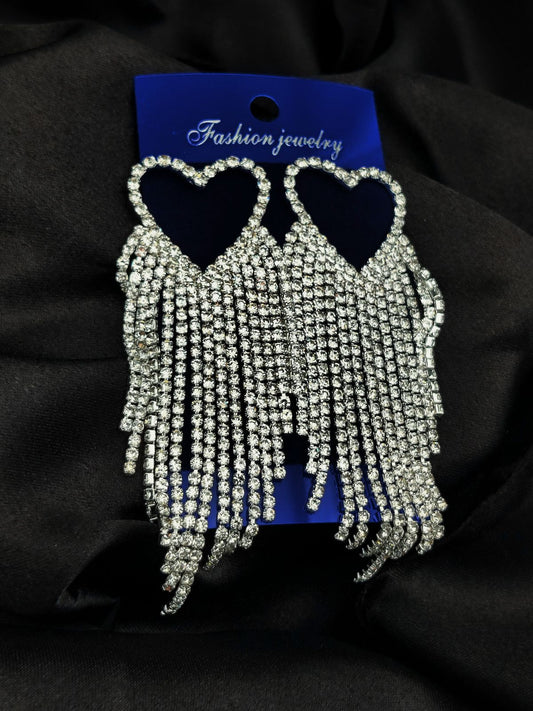 Heart Fringe Earrings