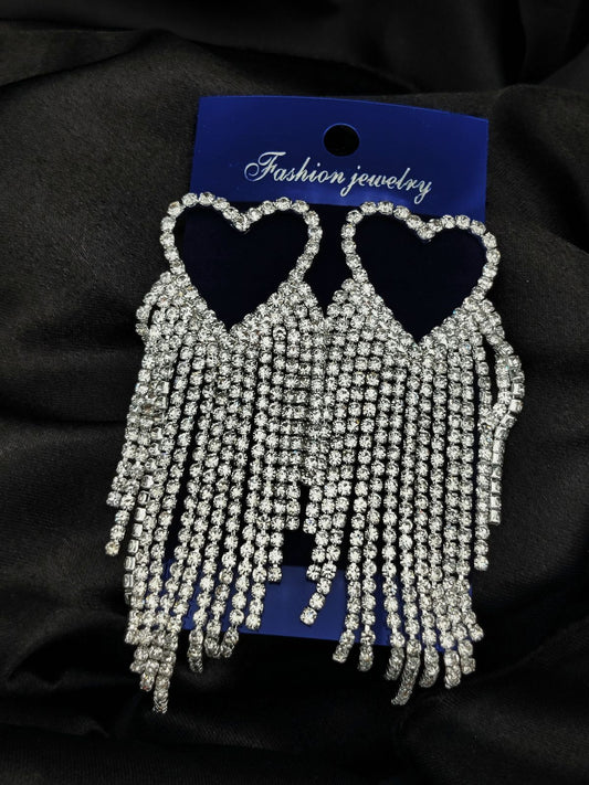 Heart Fringe Earrings