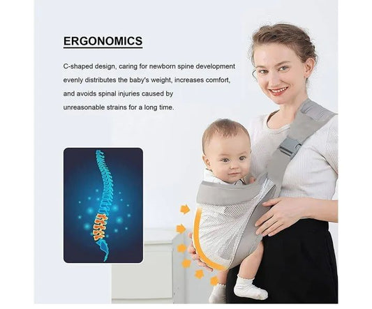 4-Season Breathable Baby Carrier for Newborns – Ergonomic Kangaroo Sling