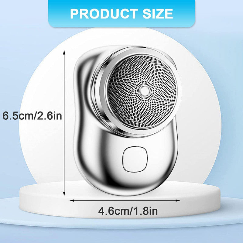 Mini Portable Electric Shaver 3-Blade | Type-C Fast Charging Pocket Razor with Long Battery Life | Random Color