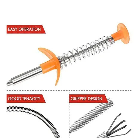 Metal Flexible Wire Drain Cleaner | Clog Remover (60 cm)