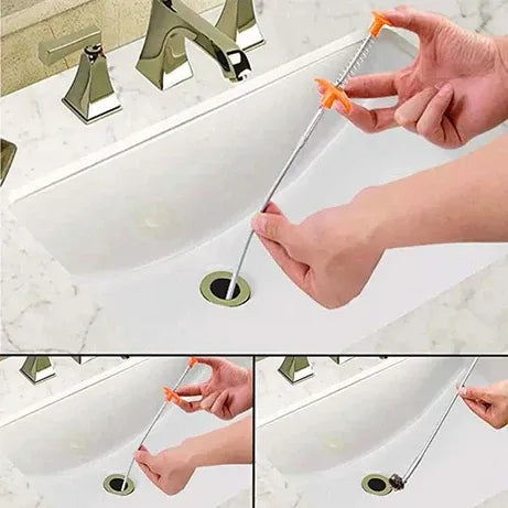Metal Flexible Wire Drain Cleaner | Clog Remover (60 cm)