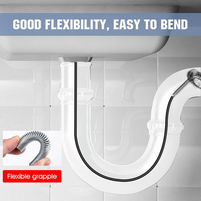 Metal Flexible Wire Drain Cleaner | Clog Remover (60 cm)