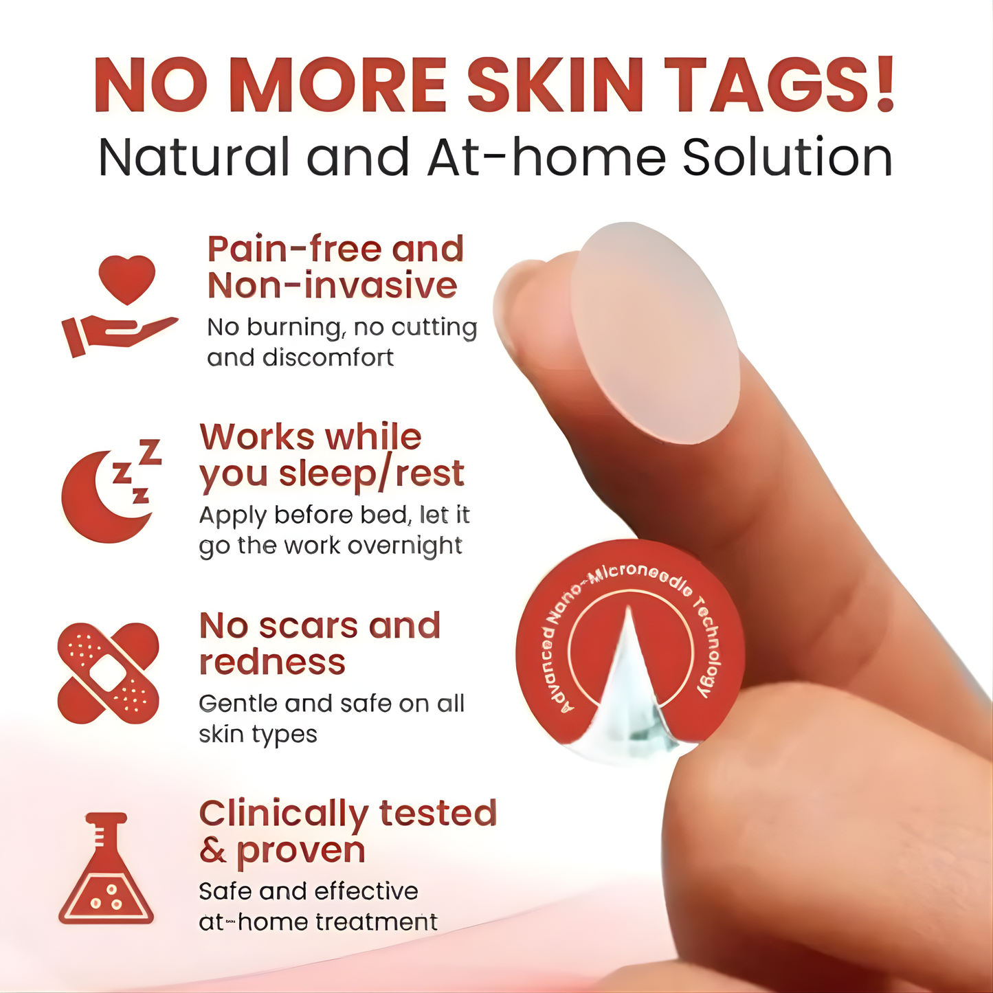 DermaSmooth Skin Tag, Moles & Warts Remover (72 Patches)
